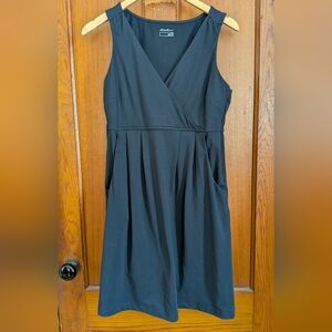 Eddie Bauer Black Sleeveless Midi Dress